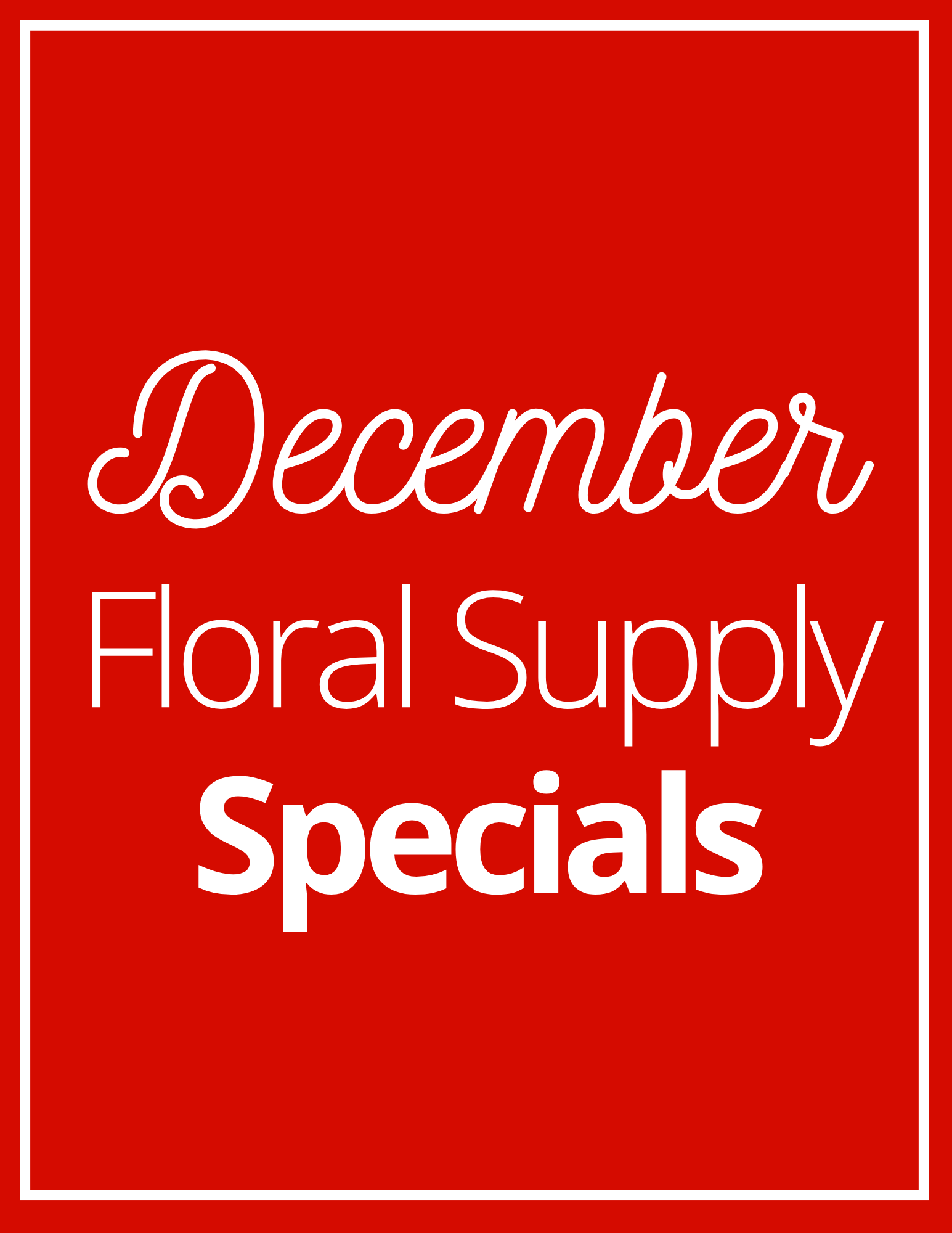 December Supply Specials